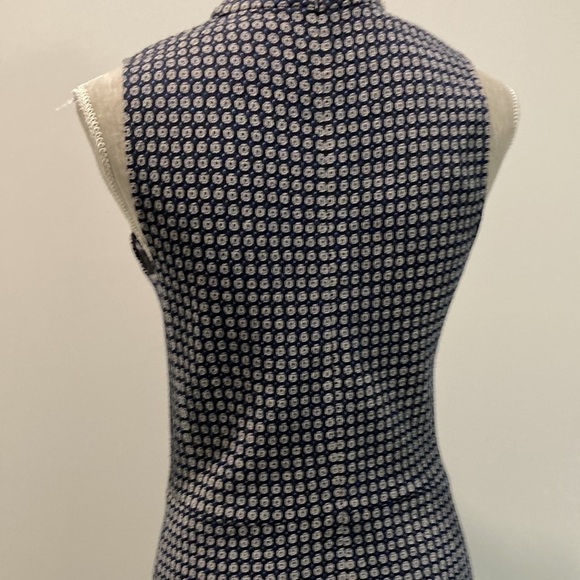 Theory Blue Seraon Palmetto Wool Sleeveless Dress Medium - Picture 10 of 13